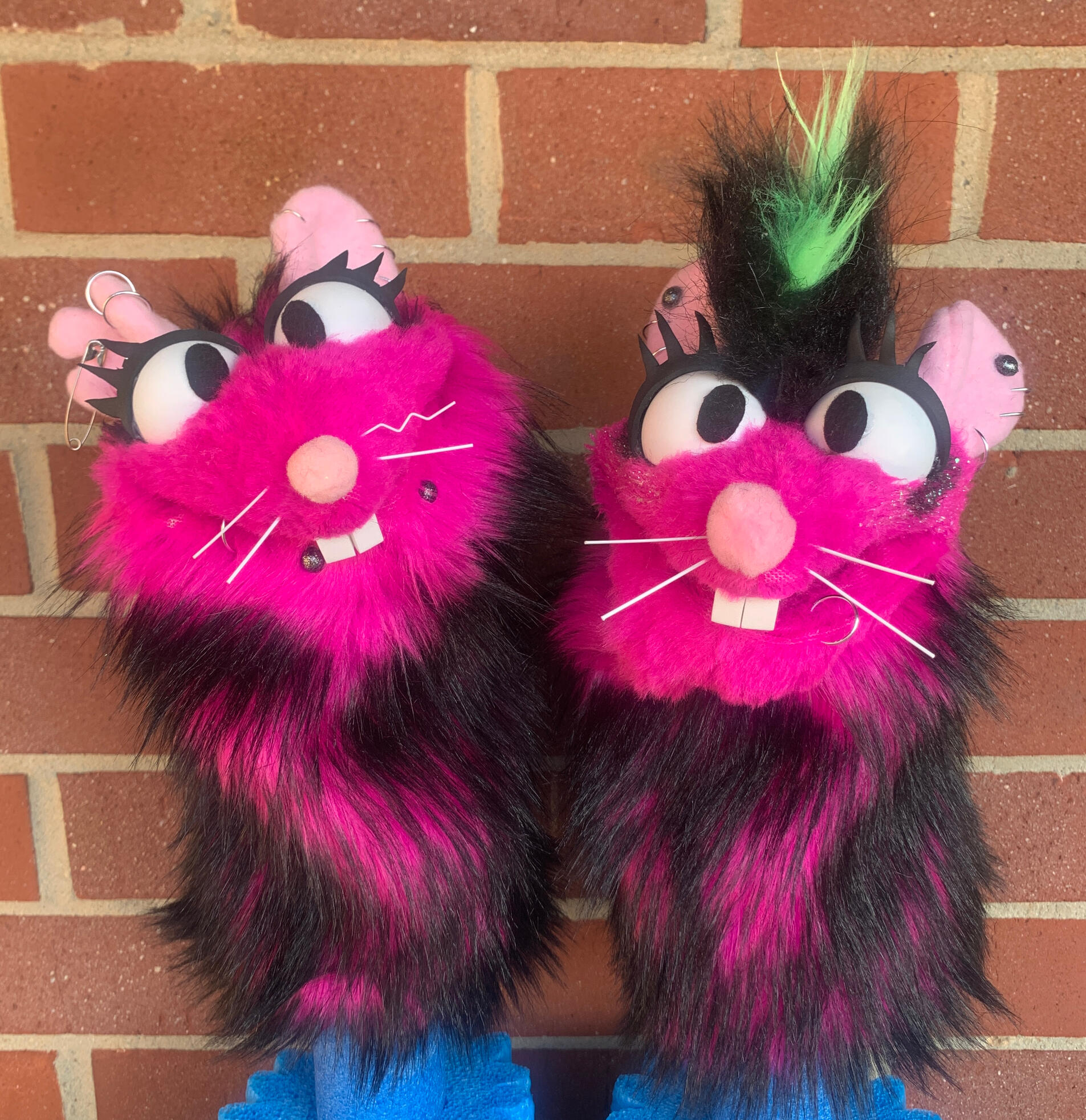 Photo of 2 rat puppets