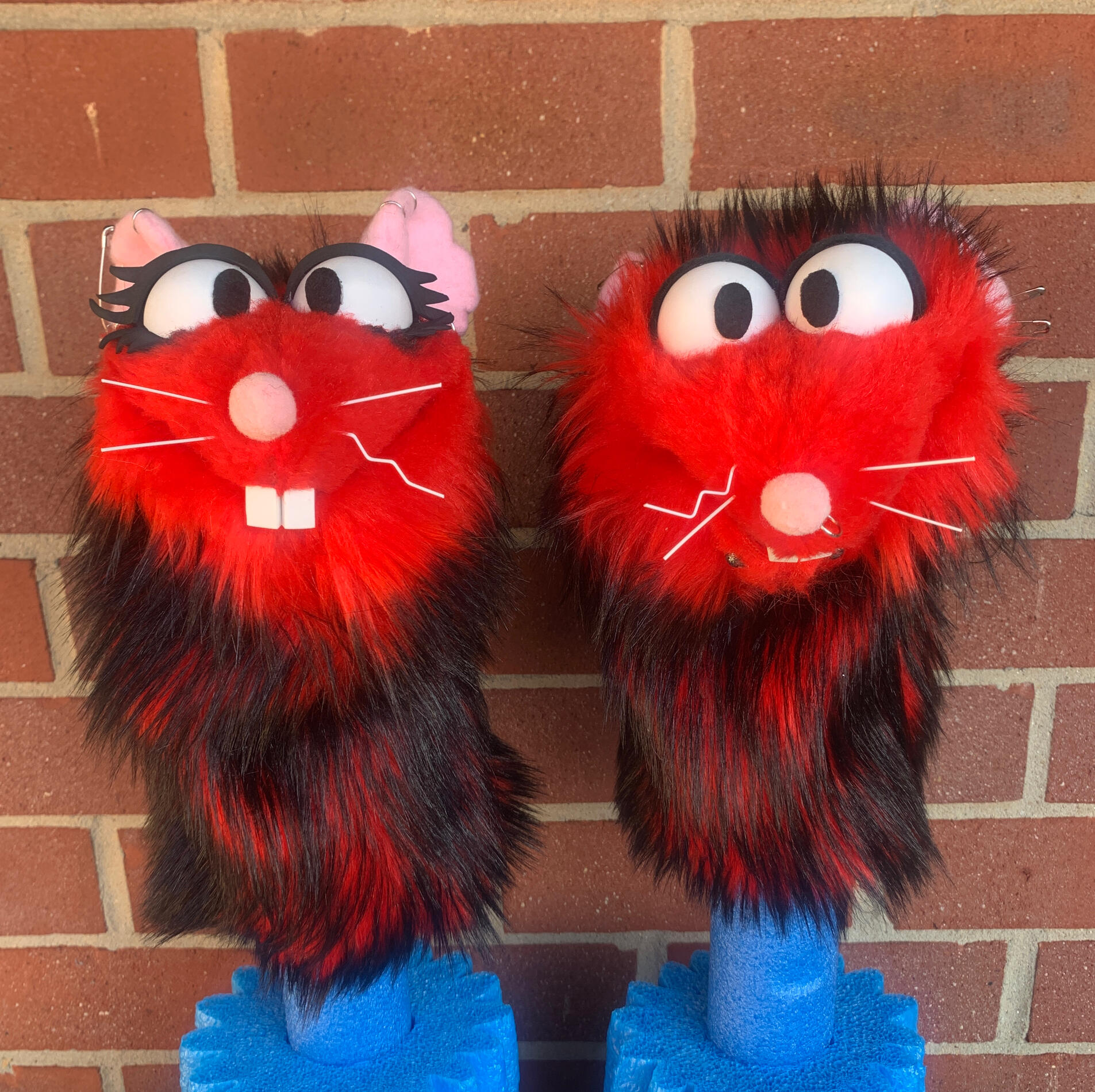 Photo of 2 rat puppets