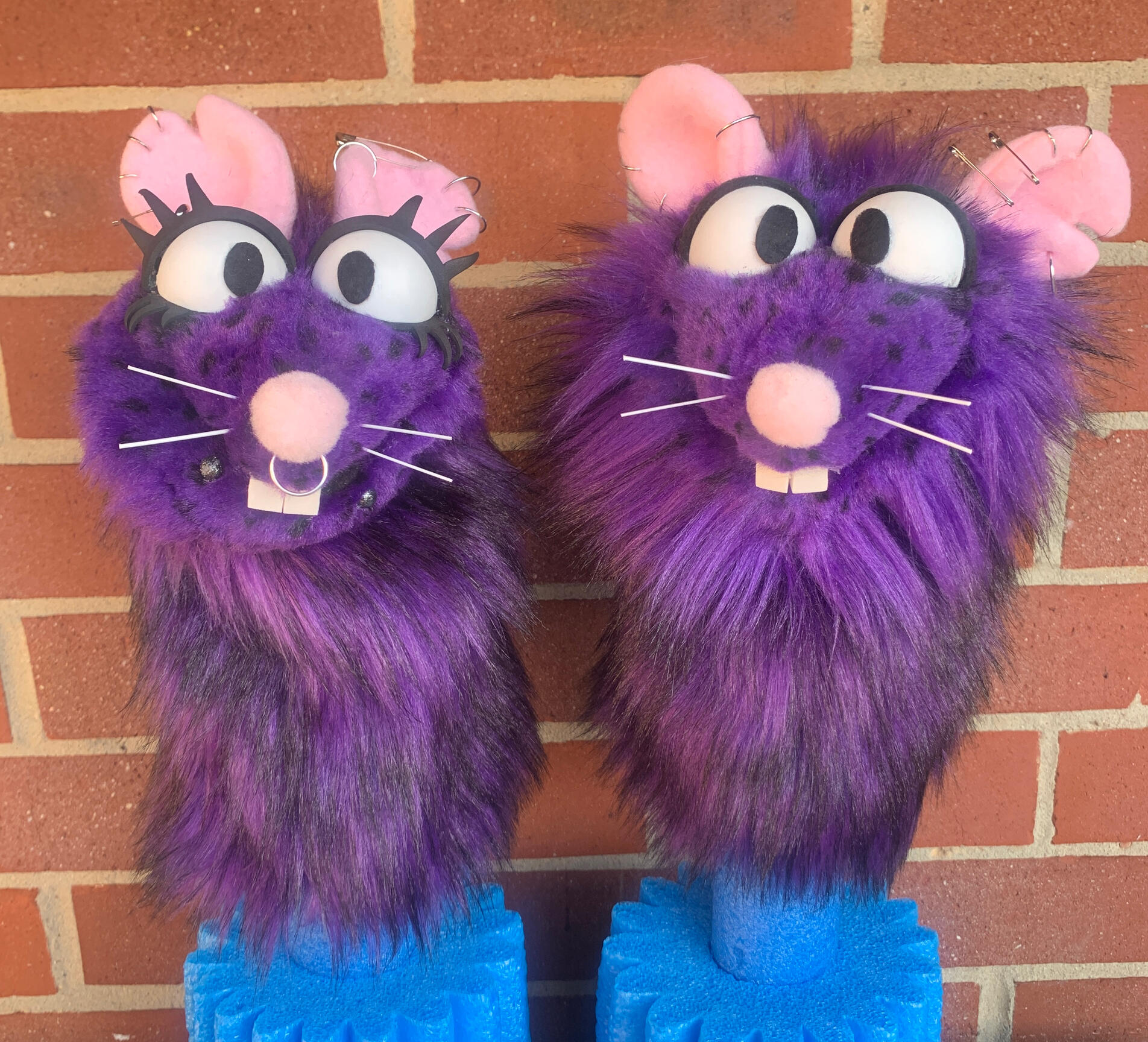 Photo of 2 rat puppets